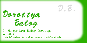 dorottya balog business card